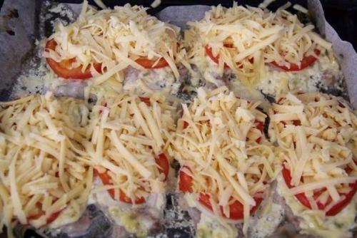 Свинина, запечённая с помидорами и сыром. 05 Свинина, запечённая с помидорами и сыром. 05