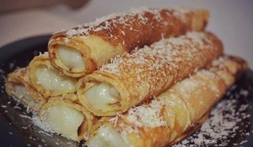 Блинчики с заварным кремом.

