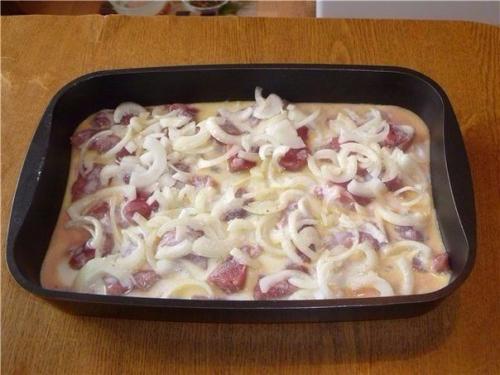 Свинина, запеченная с овощами под соусом бешамель. 06