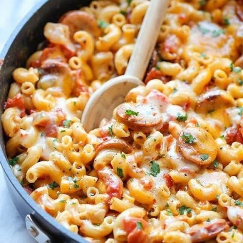 Макароны с колбасками под сыром. 02 Макароны с колбасками под сыром. 02