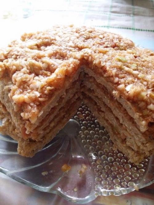 Овсяный торт без муки.