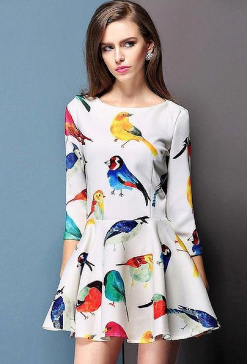 Принт с птицами - Находка для романтичных натур. 01