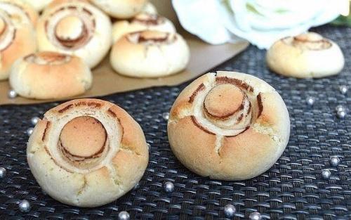 Печенье Грибочки.  Оригинальный рецепт приготовления ароматного печенья с добавлением крахмала. 08