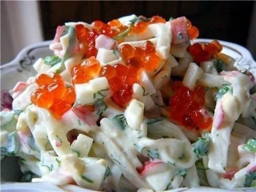 Три простых салатика с кальмарами. 02 Три простых салатика с кальмарами. 02