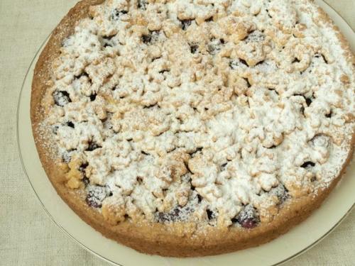 Рецепт песочного пирога с вишней. 06