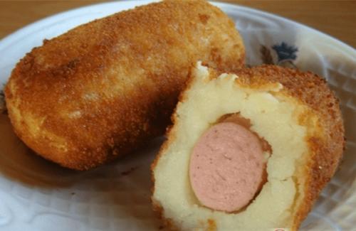 Сосиски в картошке. Ингредиенты: 01