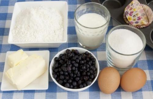 Маффины с черникой. 01 Маффины с черникой. 01