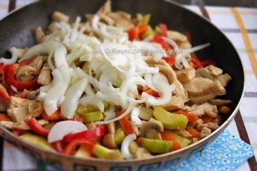 Сoте с кypицей и гpибaми (турецкая кухня). 06