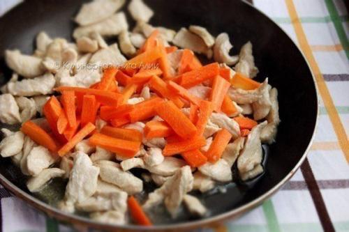 Сoте с кypицей и гpибaми (турецкая кухня). 02