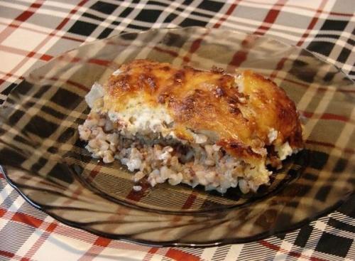 Курица, запеченная с гречкой. 06