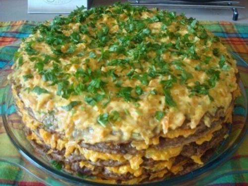 Печеночный тортик на закуску. 02