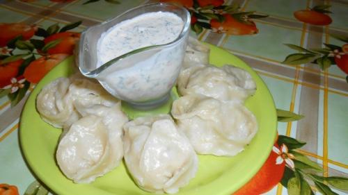 Манты.

Ингредиенты: 
Для теста: 
