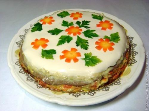 Печеночный тортик на закуску. 01