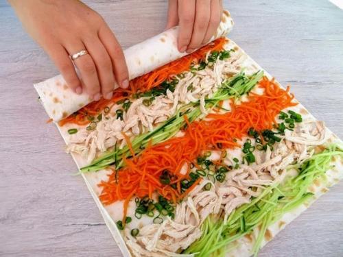 10 начинок для лавашных рулетов. 03