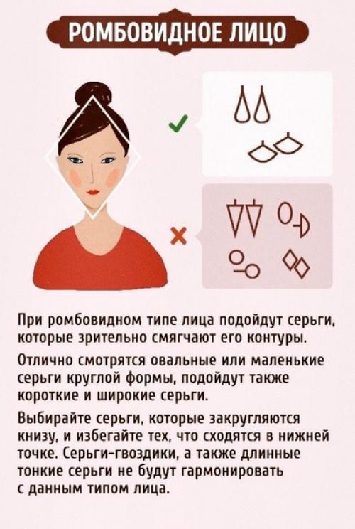 Как подобрать сережки с соответствием с типом лица. 01