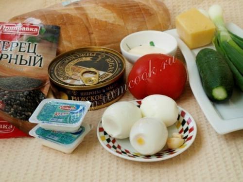 Праздничные бутерброды со шпротами. 01 Праздничные бутерброды со шпротами. 01