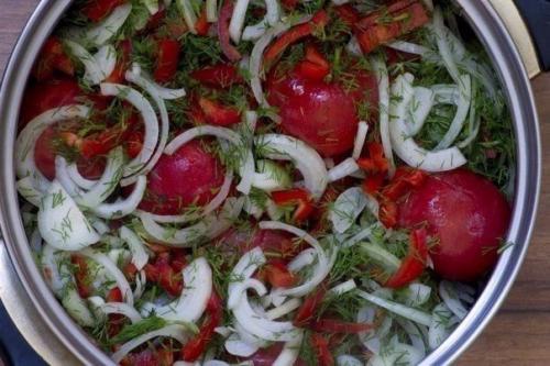 Помидоры закусочные.  Отличная закуска из свежих домашних помидорчиков! 06 Помидоры закусочные.  Отличная закуска из свежих домашних помидорчиков! 06
