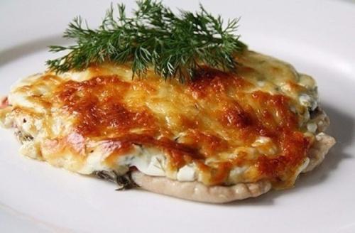 Отбивные из куриного Филе в духовке с помидорами.