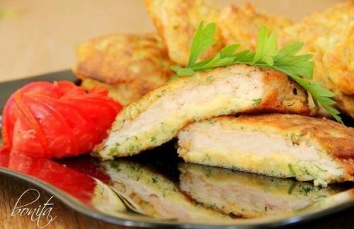Куриные отбивные с сыром.