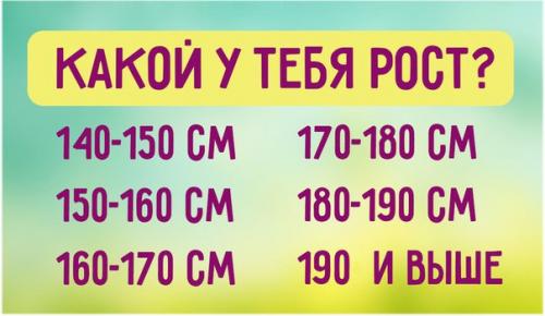 Твой рост о тебе много нового расскажет!  