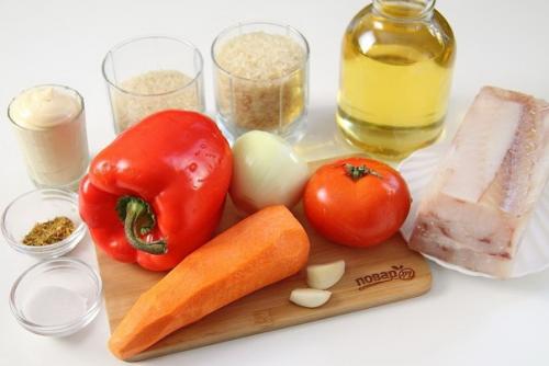 Минтай с рисом в духовке. 01