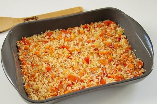 Минтай с рисом в духовке. 03