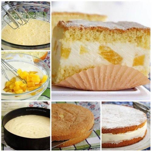 Воздушный тортик с фруктами. 01 Воздушный тортик с фруктами. 01