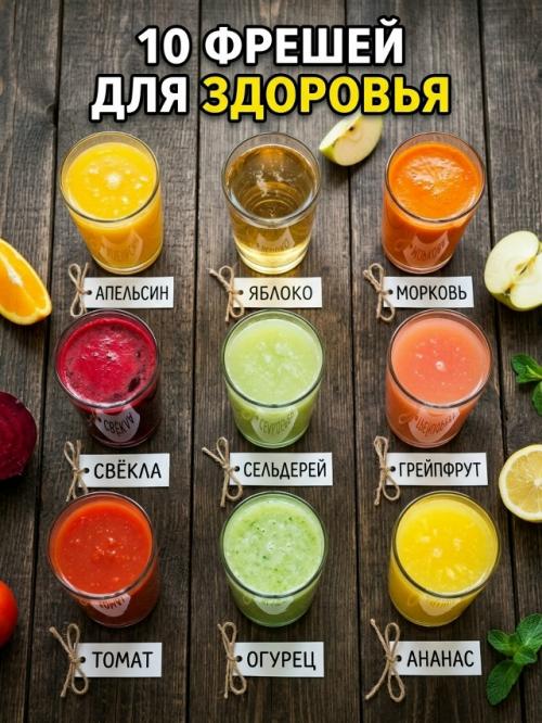 10 фрешей для здоровья - какой пьёшь ты? 
