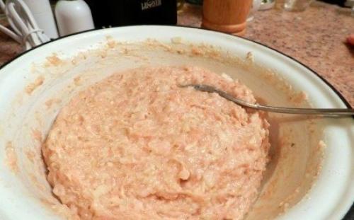 Суперпышные котлеты из куриного фарша с овсяными хлопьями. 03