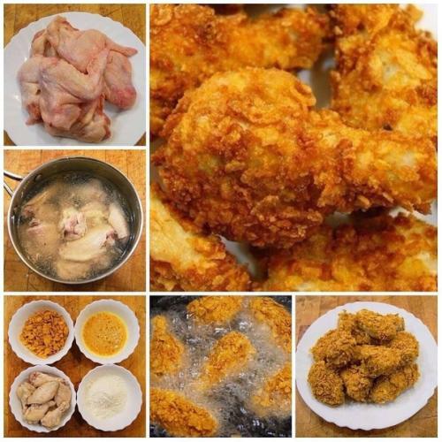 Хрустящие крылышки.  Ингредиенты: