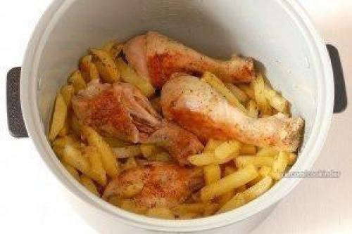 Картофель с курицей в мультиварке. 04 Картофель с курицей в мультиварке. 04
