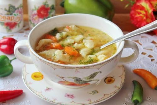 Томатный суп с клецками. Томатный суп с клецками.