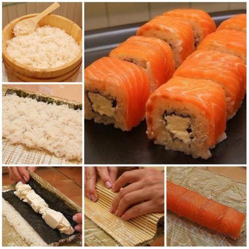 Ролл Филадельфия.  Ингредиенты: