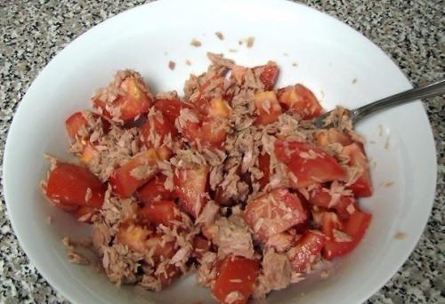 Зеленый салат с тунцом. 03