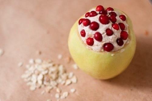 Яблоки, запечённые с Овсянкой и творогом очень вкусный и здоровый десерт!