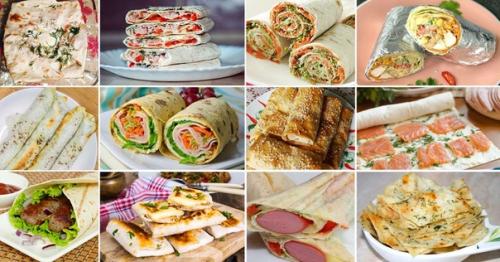 Подборка начинок для закусочных рулетов из лаваша. 04 Подборка начинок для закусочных рулетов из лаваша. 04