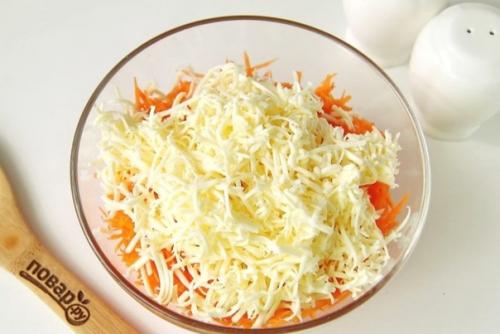Салат Рыжик с морковью и сыром. 01
