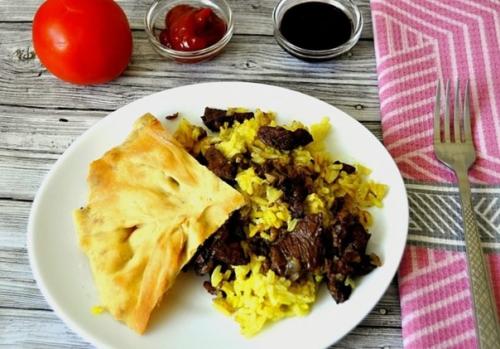 Откидной плов.  Ингредиенты: