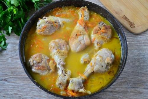 Куриные голени с луком и морковью. 02 Куриные голени с луком и морковью. 02
