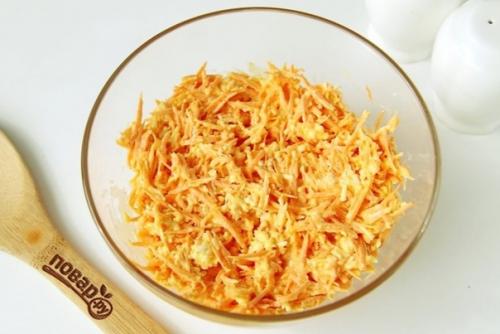 Салат Рыжик с морковью и сыром. 02
