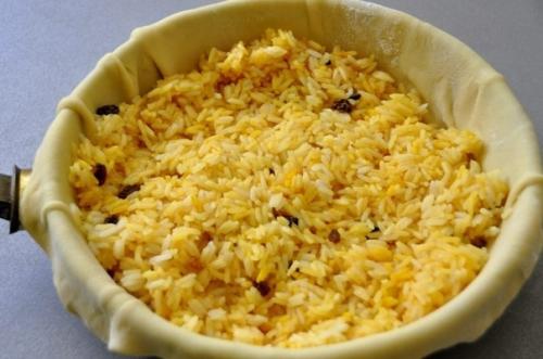 Откидной плов.  Ингредиенты: 01