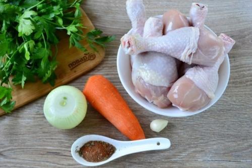 Куриные голени с луком и морковью. 01 Куриные голени с луком и морковью. 01
