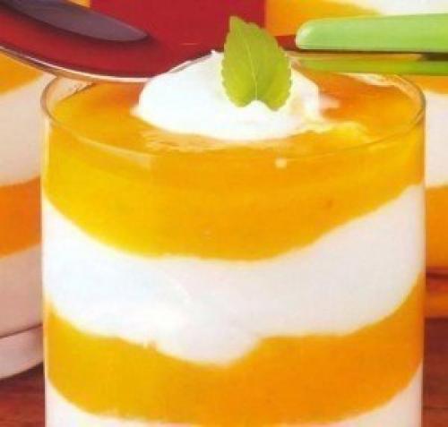 Творожно - фруктовое желе.