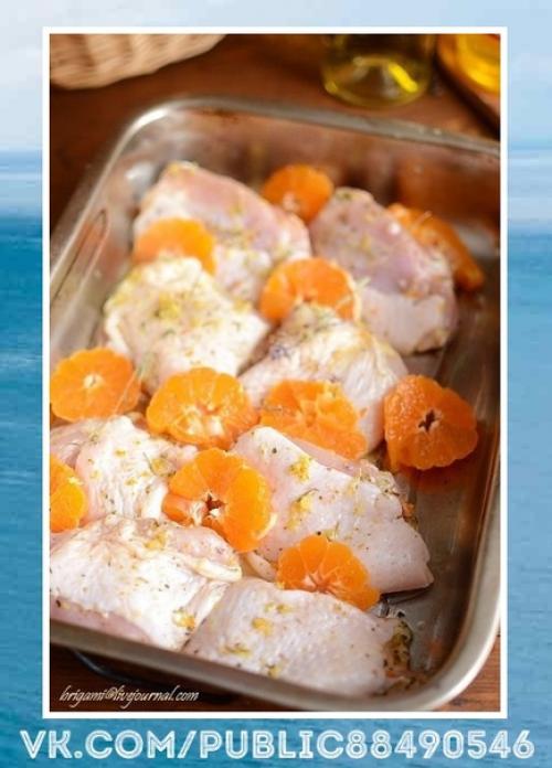 Замечательный рецепт. Курица с мандаринами. 05 Замечательный рецепт. Курица с мандаринами. 05