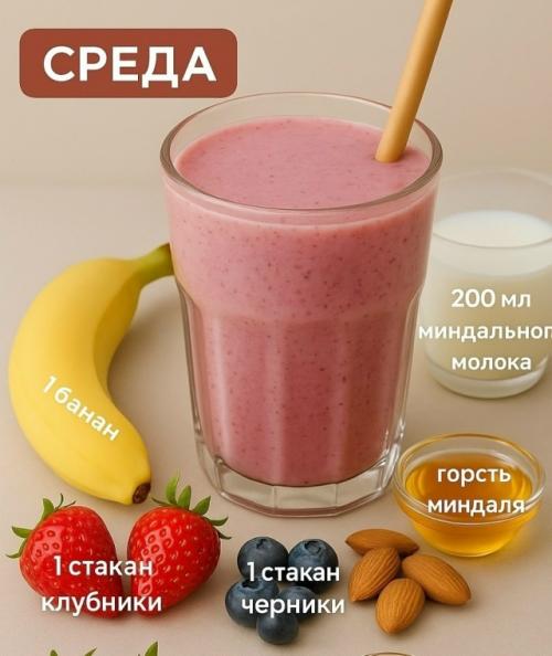 Еженедельный план полезных смузи! 05