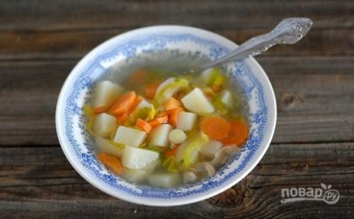 Легкий куриный суп с овощами. Легкий куриный суп с овощами.