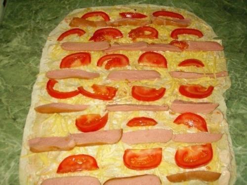 Рулеты из лаваша, запеченные в духовке. 02 Рулеты из лаваша, запеченные в духовке. 02