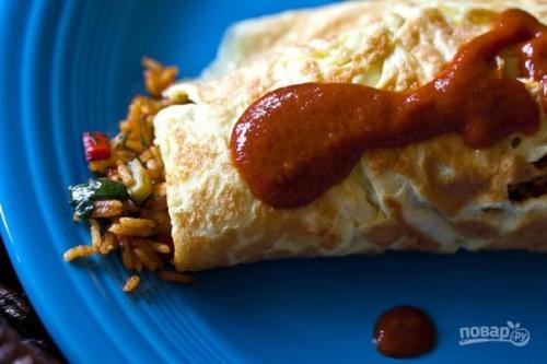 Японский омлет с рисом. Японский омлет с рисом.