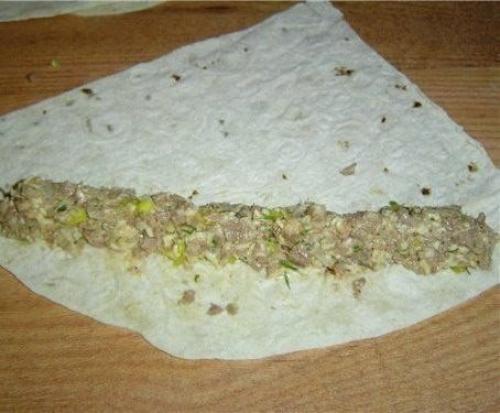 Горячая закуска из лаваша. 02