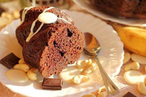 Шоколадно - банановый кекс. 07